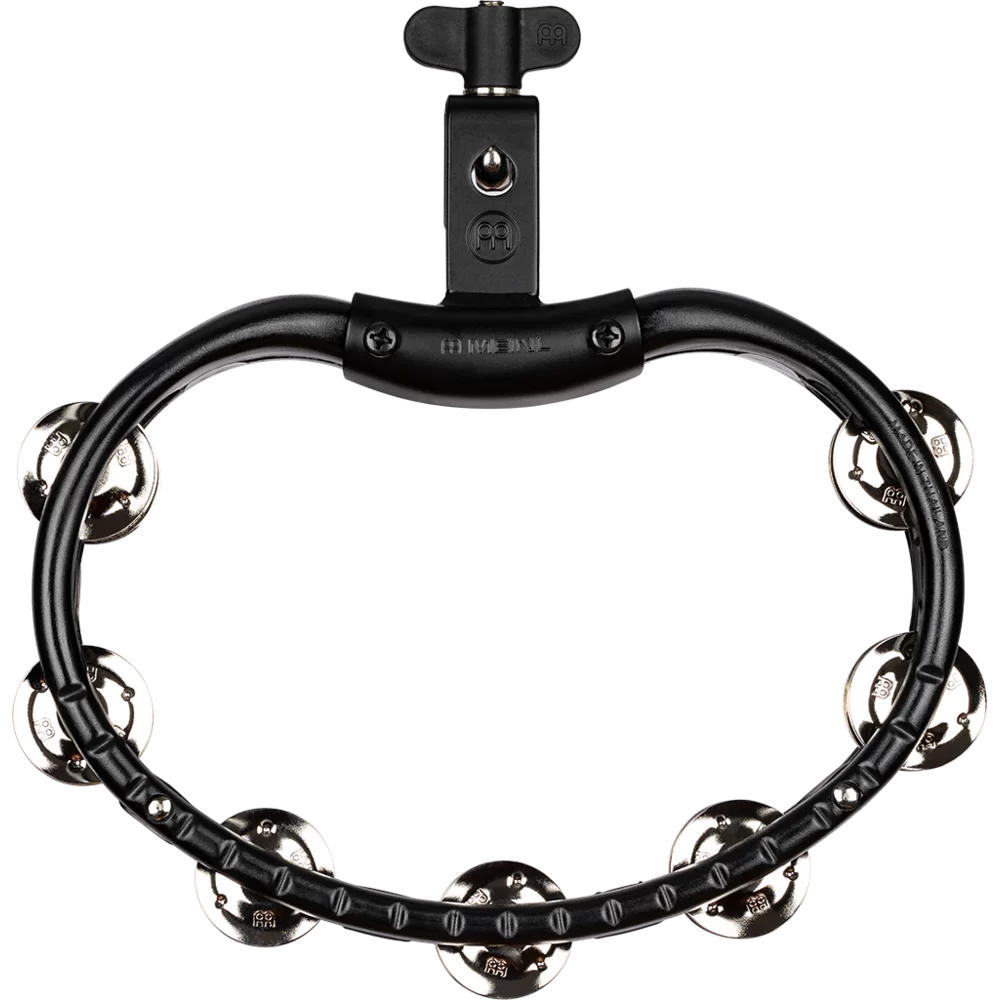 Meinl Percussion TMT2BK Tradotional Mountable ABS Series Mountable Molded ABS Tambourine Nickel Plated Steel Jingles in Black