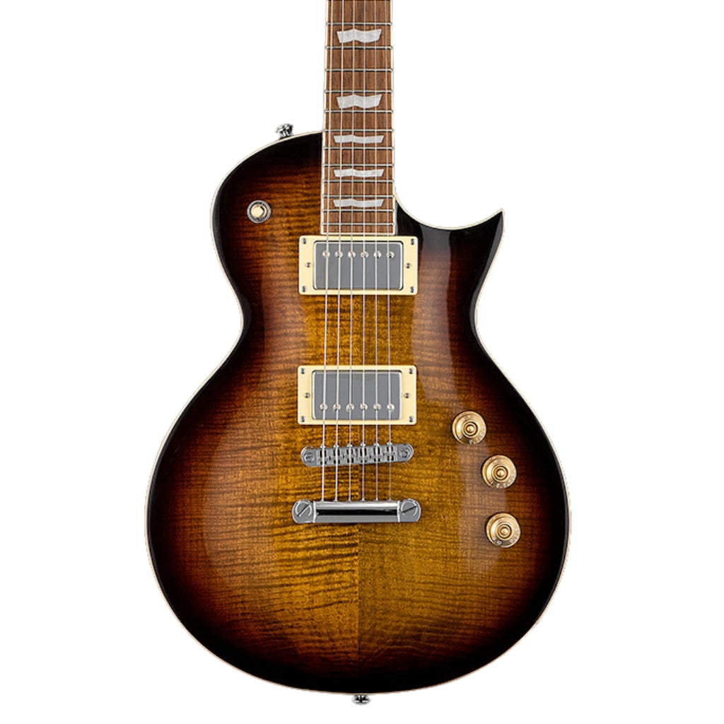 ESP LTD EC 256 FLAME TOP in DARK BROWN SBST