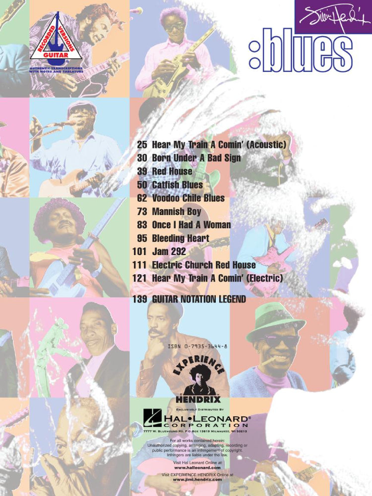 Jimi Hendrix Blues Recorded Version Guitar Tab