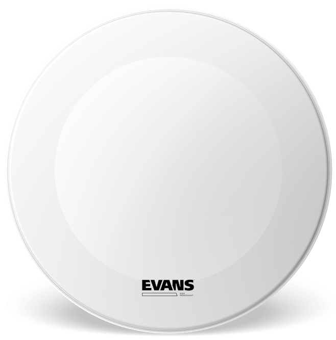 Evans EQ3 Resonant Coated White No Port 24" Bass Drum Head