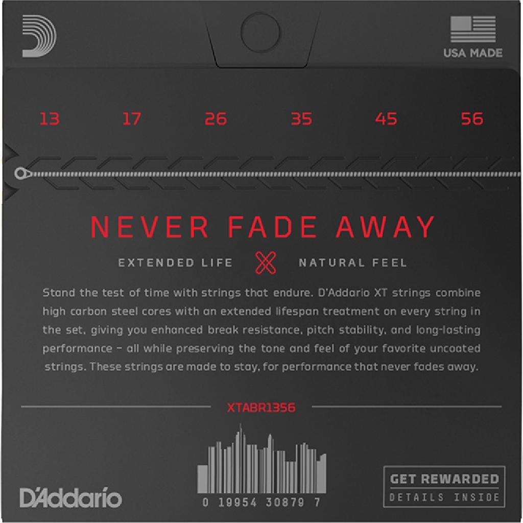 D'Addario XT 80/20 Bronze Acoustic Guitar Strings 13-56 Gauge