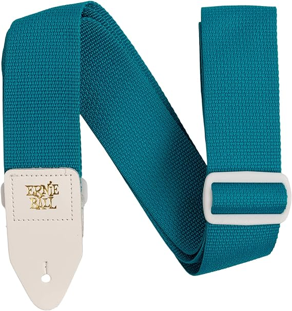 Ernie Ball Polypro Guitar Or Bass Strap in Teal & White
