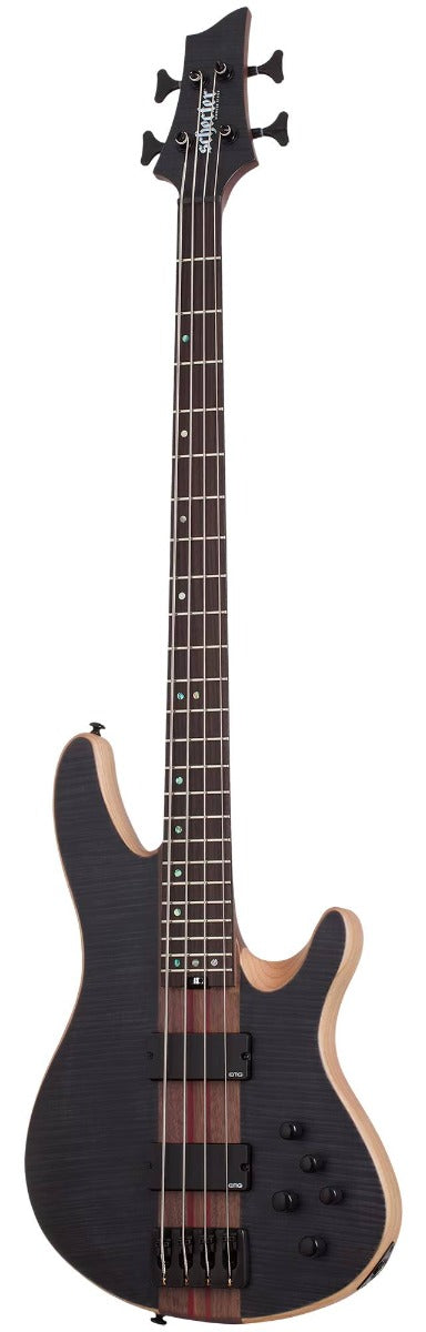 Schecter Charles Berthoud CB-4 Bass Guitar in See Thru Black Satin