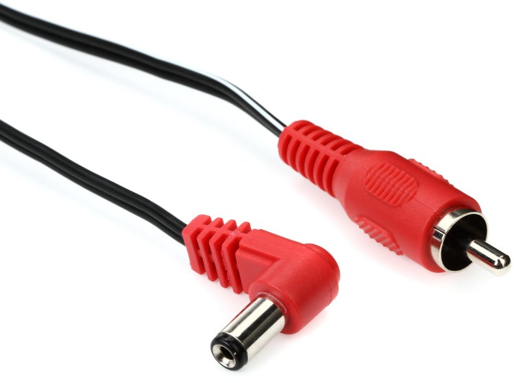 CIOKS 2050 Type 2 5,5/2,1mm Centre Positive DC Plug L Shape 50cm in Red