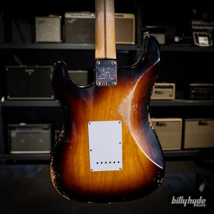 Fender Custom Shop Limited Edition 70th Anniversary 1954 Stratocaster Heavy Relic Electric Guitar in Wide-Fade 2-Color Sunburst