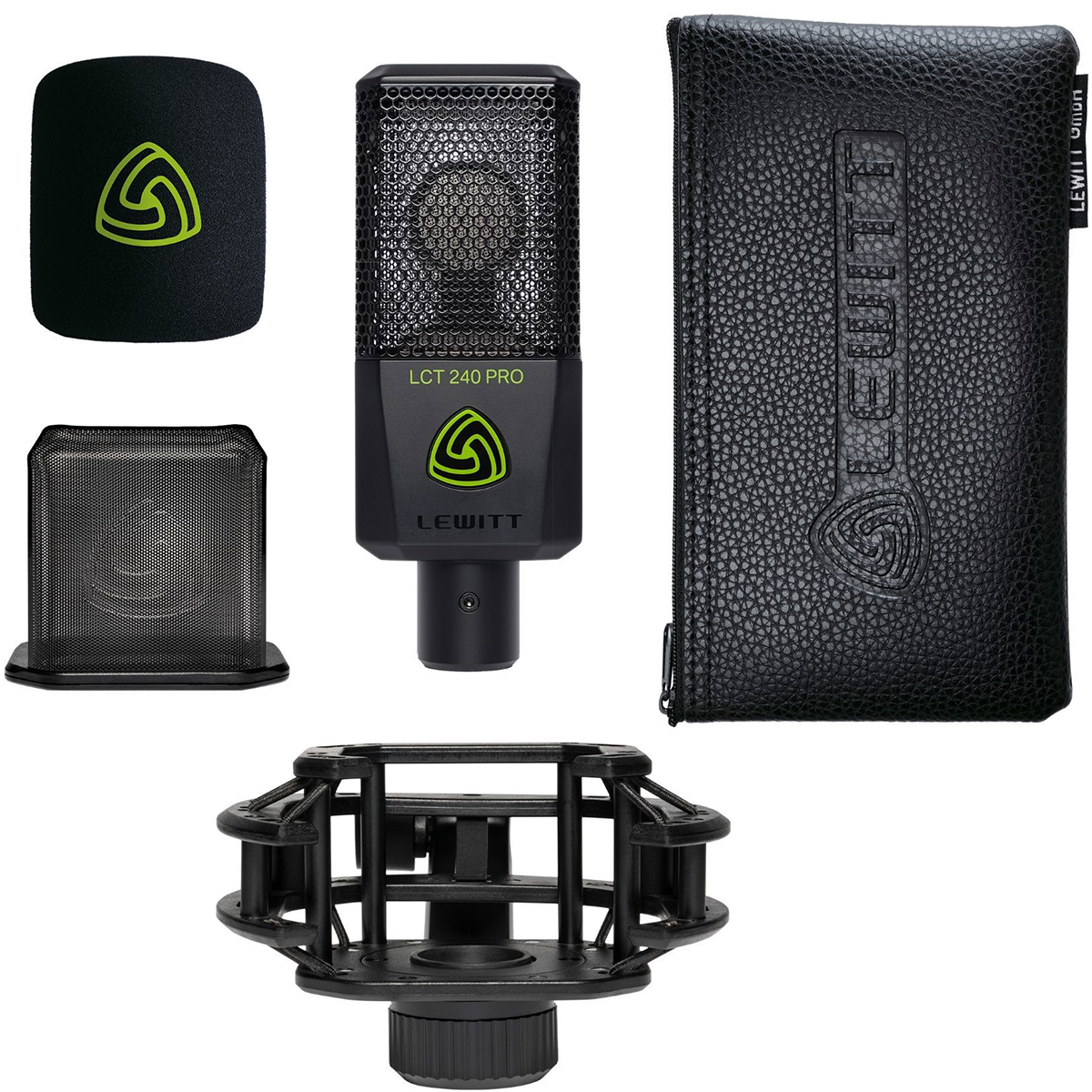 Lewitt LCT 240 Pro Vocal Set Condenser Mic With Shock Mount, Pop Filter, Windscreen & Carry Bag