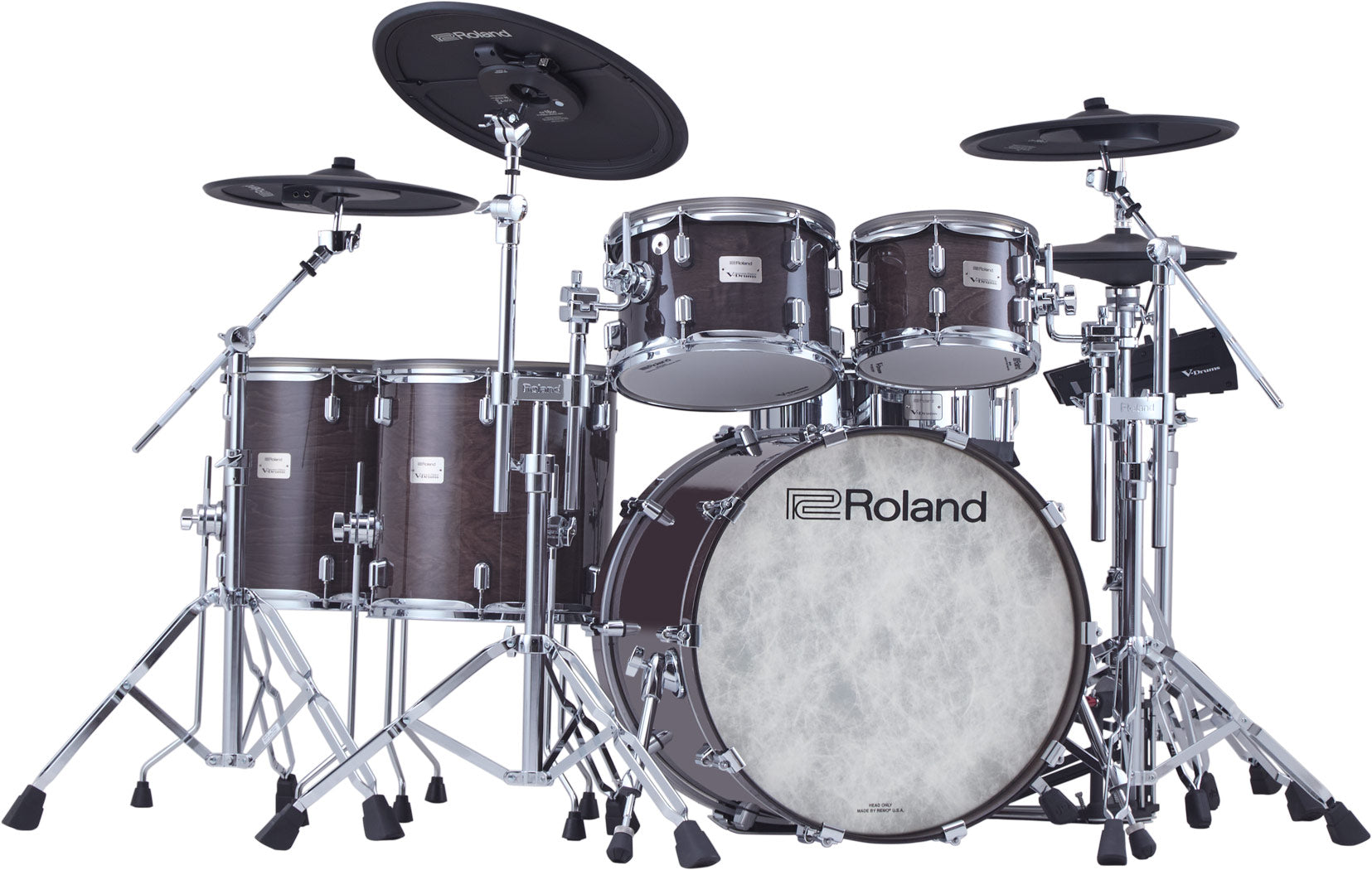 Roland VAD716 V-Drums Acoustic Design Kit in Gloss Ebony