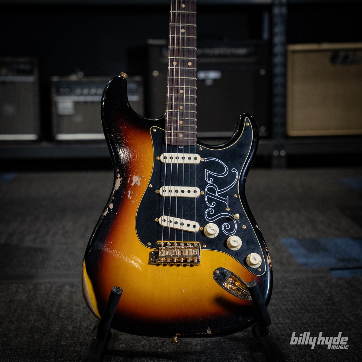 Fender Custom Shop Stevie Ray Vaughan Signature Stratocaster Relic with Closet Classic Hardware Electric Guitar in Faded 3-Color Sunburst
