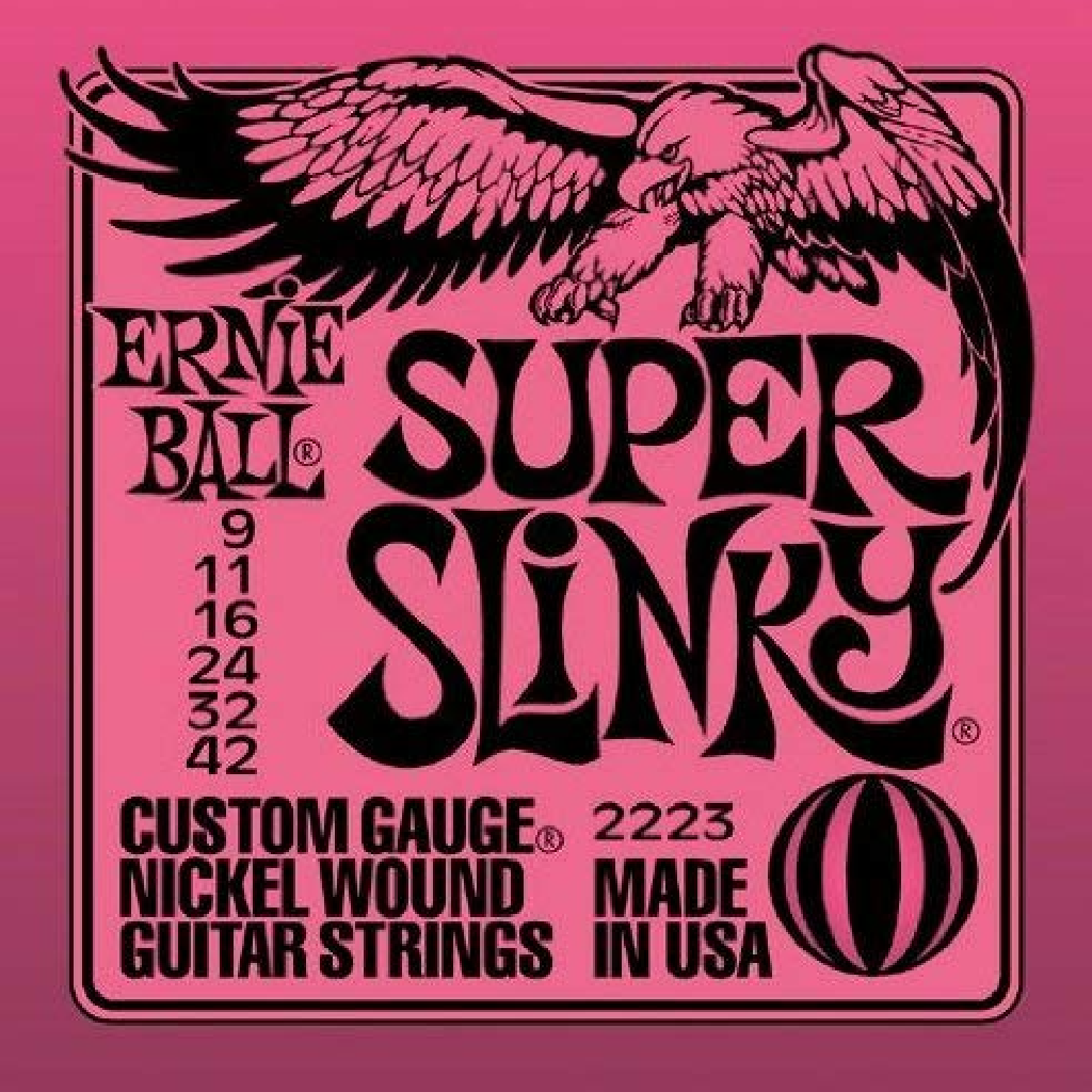 Ernie Ball SUPER SLINKY NICKEL WOUND ELECTRIC GUITAR STRINGS 9-42 GAUGE