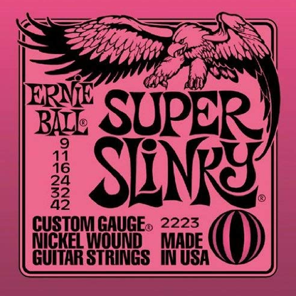 Ernie Ball SUPER SLINKY NICKEL WOUND ELECTRIC GUITAR STRINGS 9-42 GAUGE