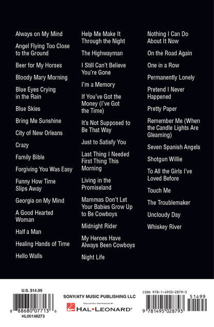 Willie Nelson Guitar Chord Songbook