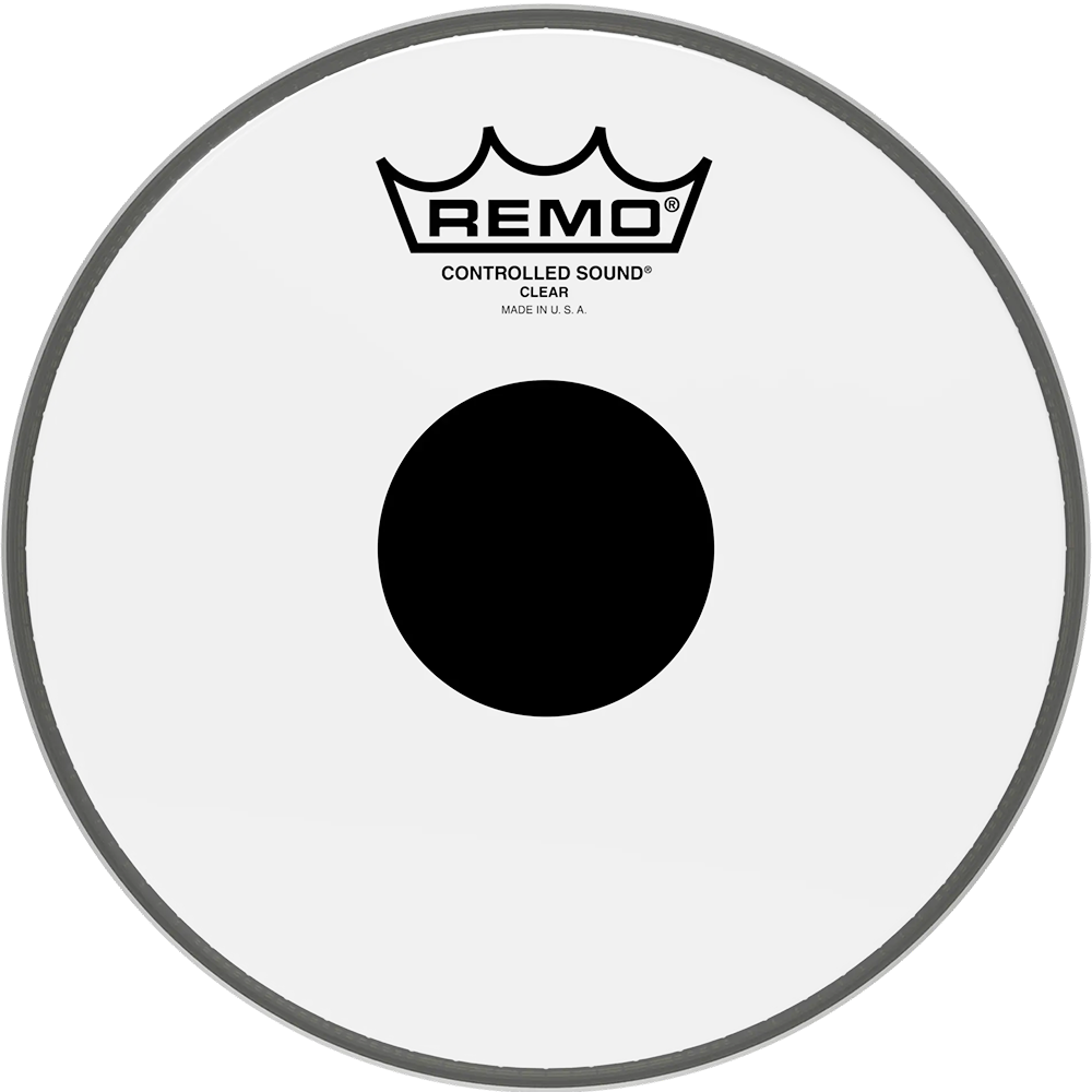 Remo Control Sound Clear Black Dot on Top Black Dot 8" Drumhead