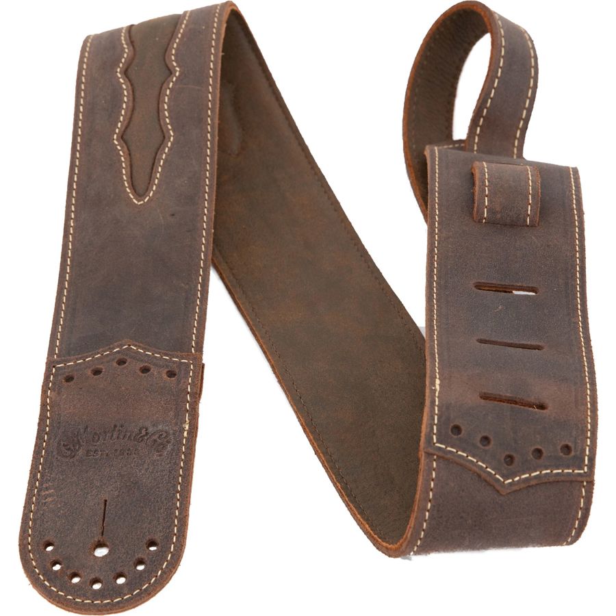 Martin Premium Wing Tip Leather Strap in Dark Brown