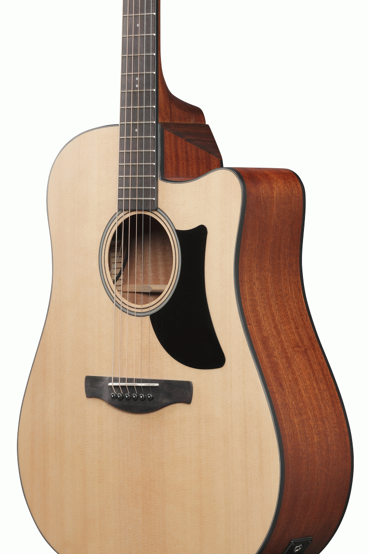 Ibanez AAD50CE LG Acoustic Guitar in Natural Low Gloss
