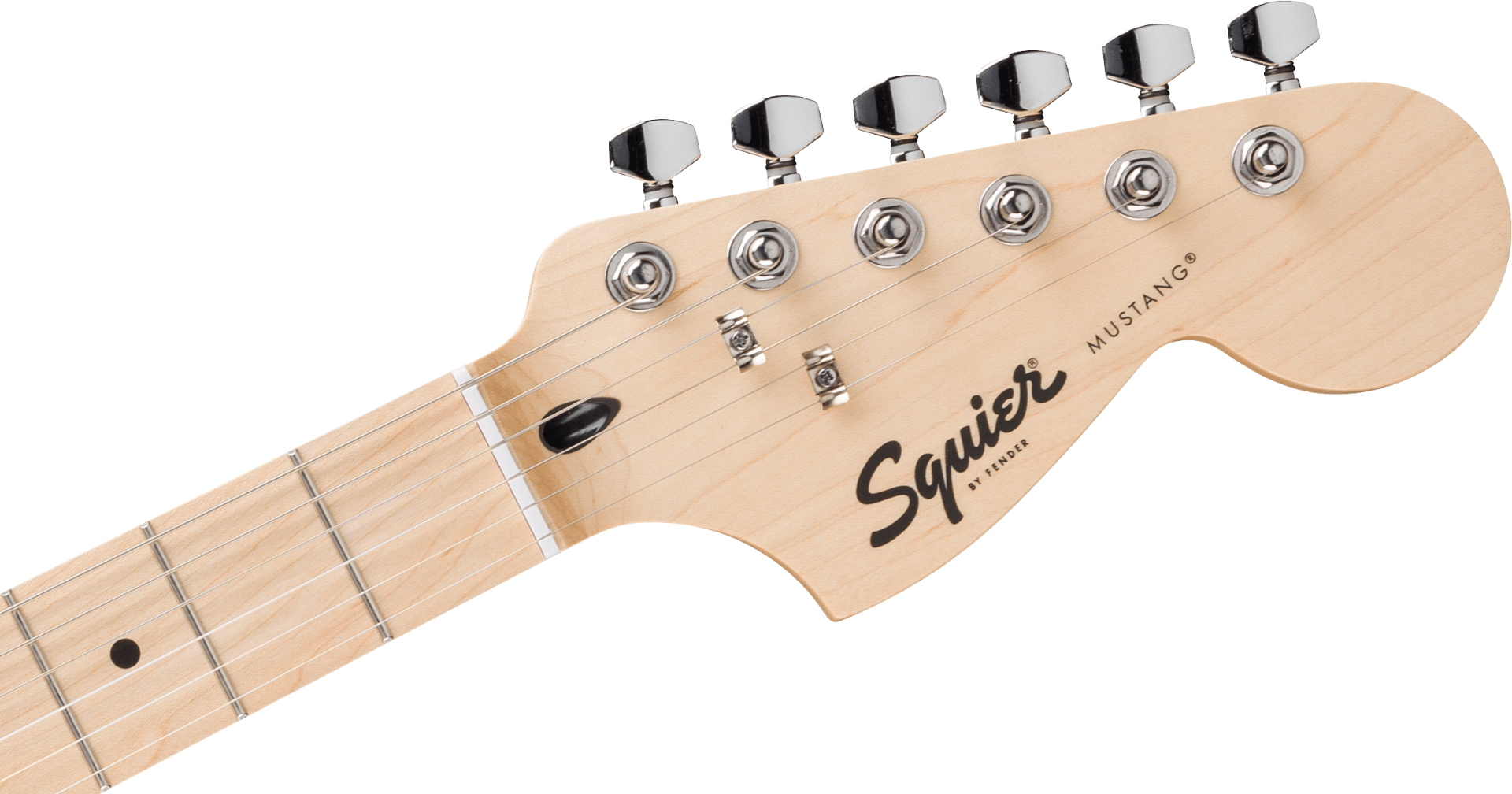 Squier FSR Squier Sonic Mustang, Maple Fingerboard, White Pickguard in Shell Pink