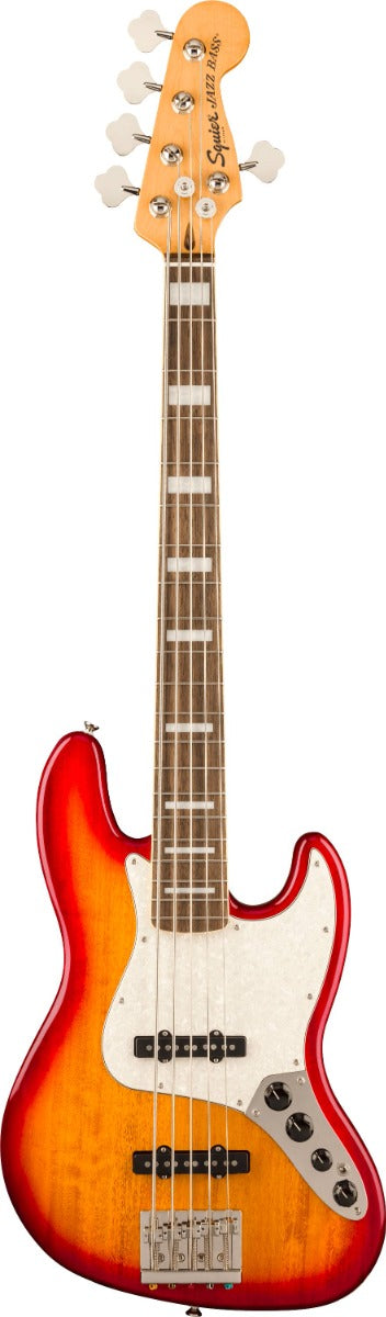 Squier Classic Vibe Active '70s Jazz Bass V Bass Guitar in Sienna Sunburst