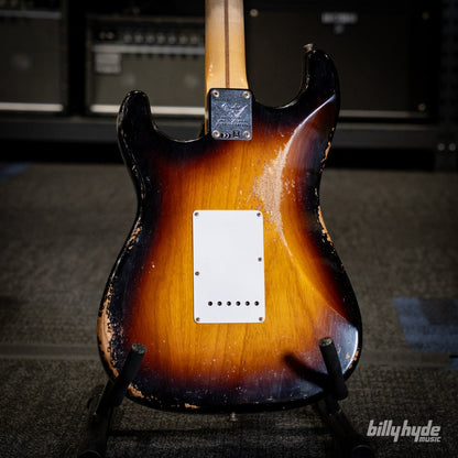 Fender Custom Shop Limited Edition 70th Anniversary 1954 Stratocaster Heavy Relic Electric Guitar in Wide-Fade 2-Color Sunburst