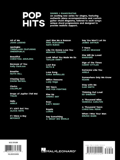 Pop Hits Vocal Sheet PVG