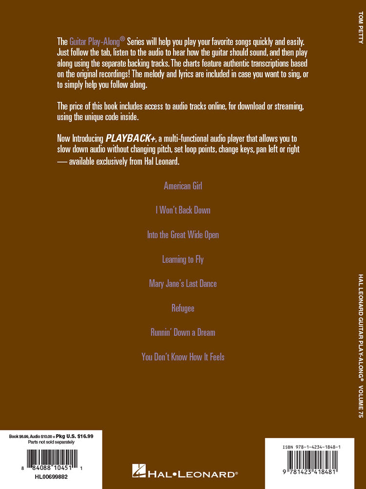 Tom Petty Guitar Playalong Volume 75 BK/OLA