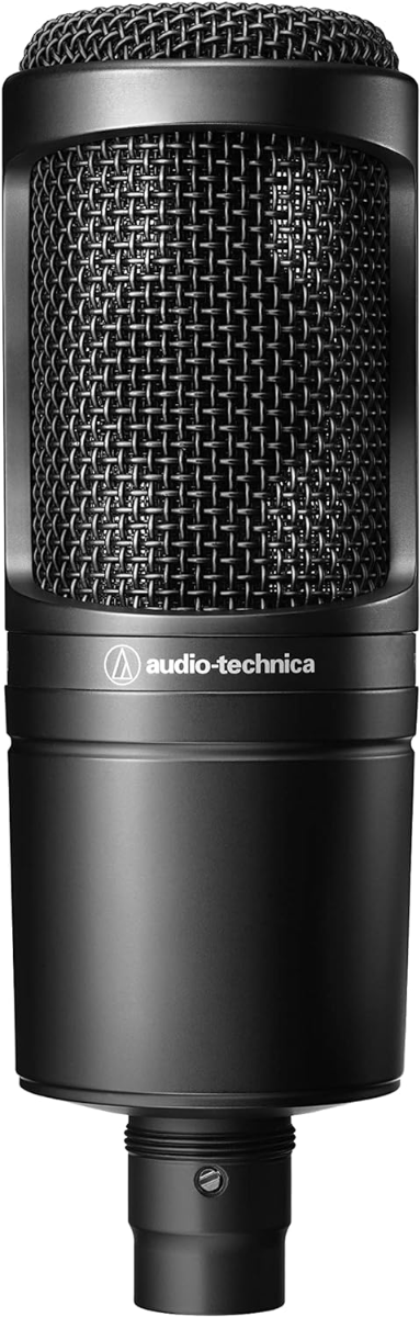 Audio Technica AT2020 Cardioid Condenser Studio XLR Microphone in Black