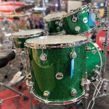 DW Collectors Custom 5-Piece Shell Pack (22BD, 10T,12T, 14FT, 14S) in Green Glass