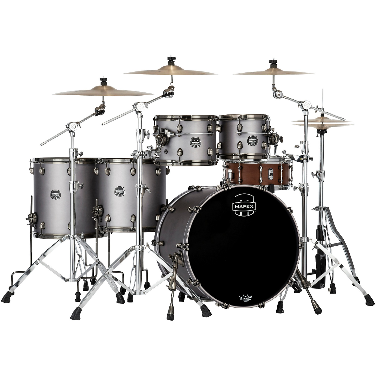Mapex Saturn Evolution Workhorse 5-Piece Shell Pack in Gun Metal Grey