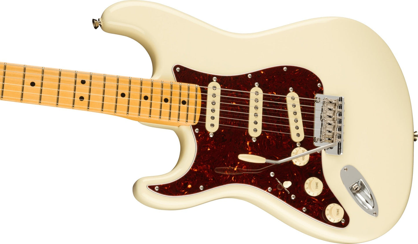 Fender American Professional II Stratocaster Left Hand, Maple Fingerboard in Olympic White