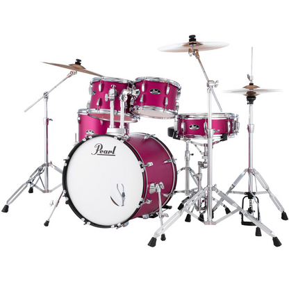 Pearl Roadshow-Plus 5-Piece Drum Kit with Cymbal Pack in Pink Metallic