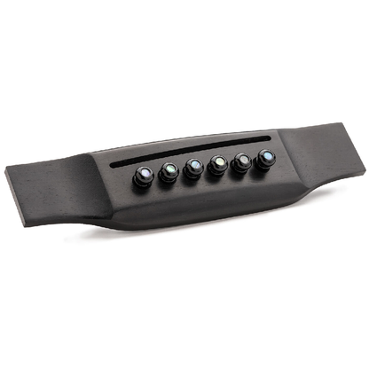 Martin Luxe LiquidMetal Bridge Pins in Gloss Black with Pearl