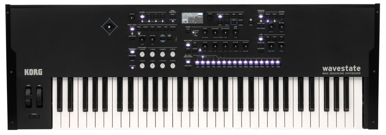 KORG wavestate SE 61 Note Wave Sequencing Synthesizer with Case Black