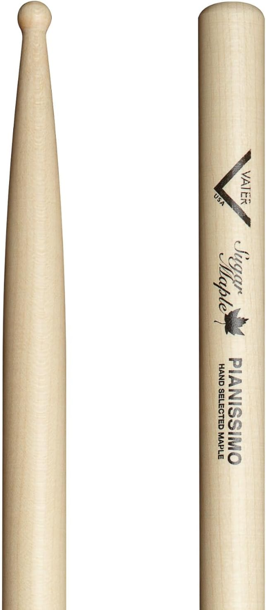 Vater VSMPIANW Sugar Maple Pianissimo Wood Tip Drum Sticks (Pair)
