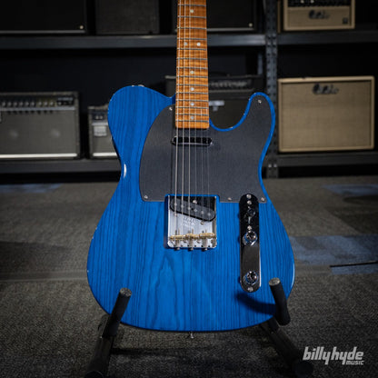 Fender Custom Shop American Custom Telecaster NOS Electric Guitar in Sapphire Blue Transparent