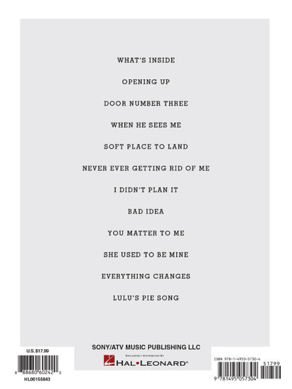 Sara Bareilles What's Inside Songs from Waitress PVG