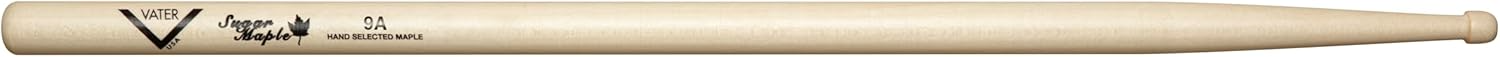 Vater VSM9AW Sugar Maple 9A Wood Tip Drum Sticks (Pair)