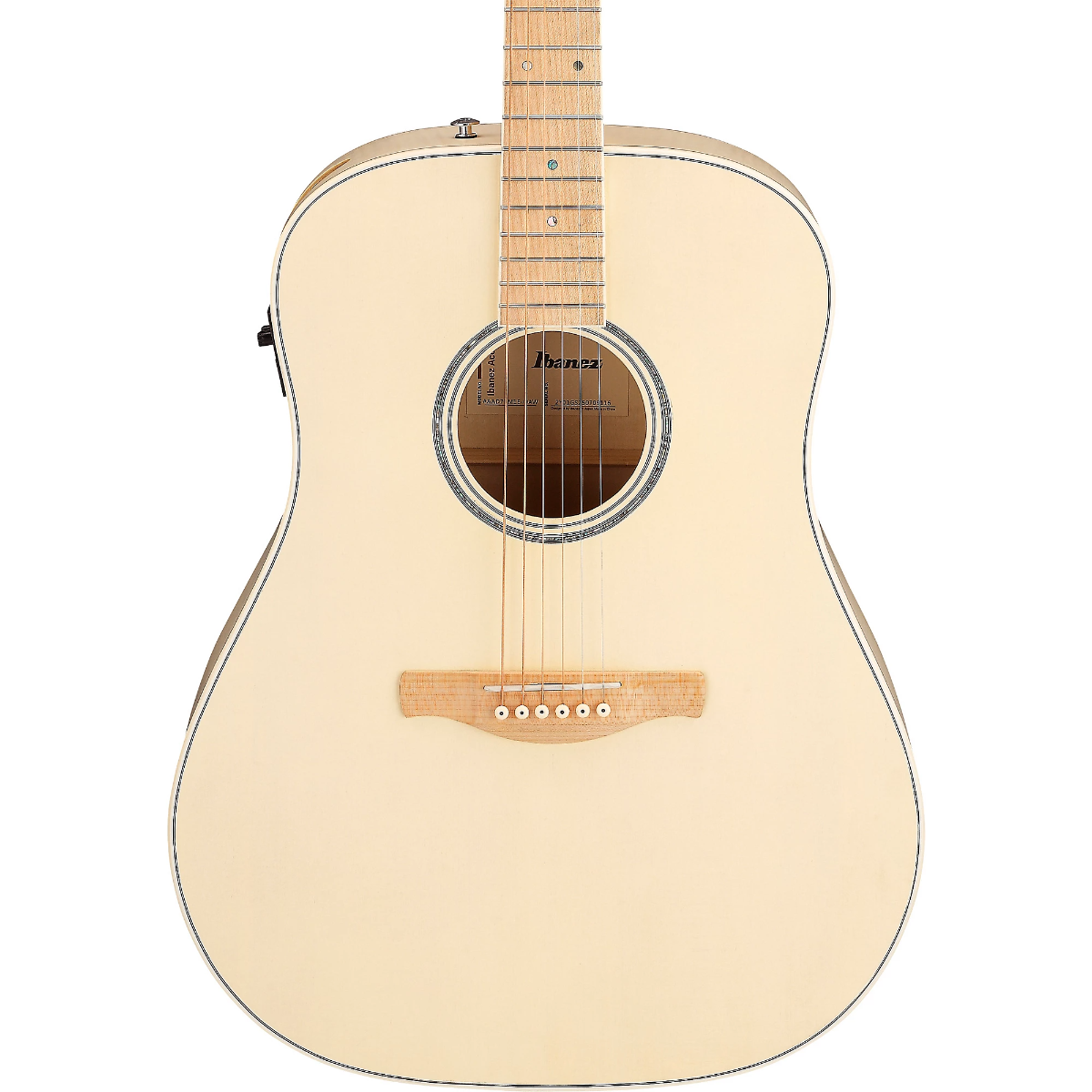 Ibanez AAD77M1E Acoustic Guitar in Open Pore Antique White
