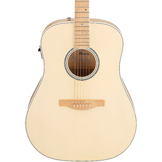 Ibanez AAD77M1E Acoustic Guitar in Open Pore Antique White