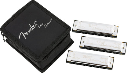 Fender Blues Deluxe Harmonica Pack of 3