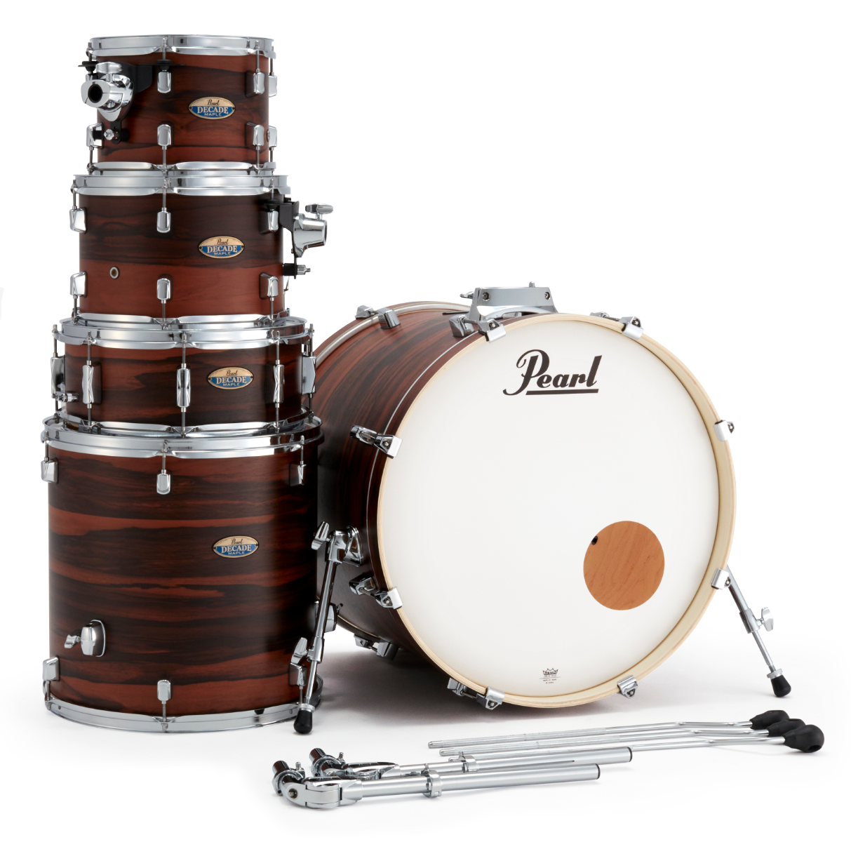Pearl Decade Maple Exotic 22" Drum Kit w/HW in Matte Dark Walnut