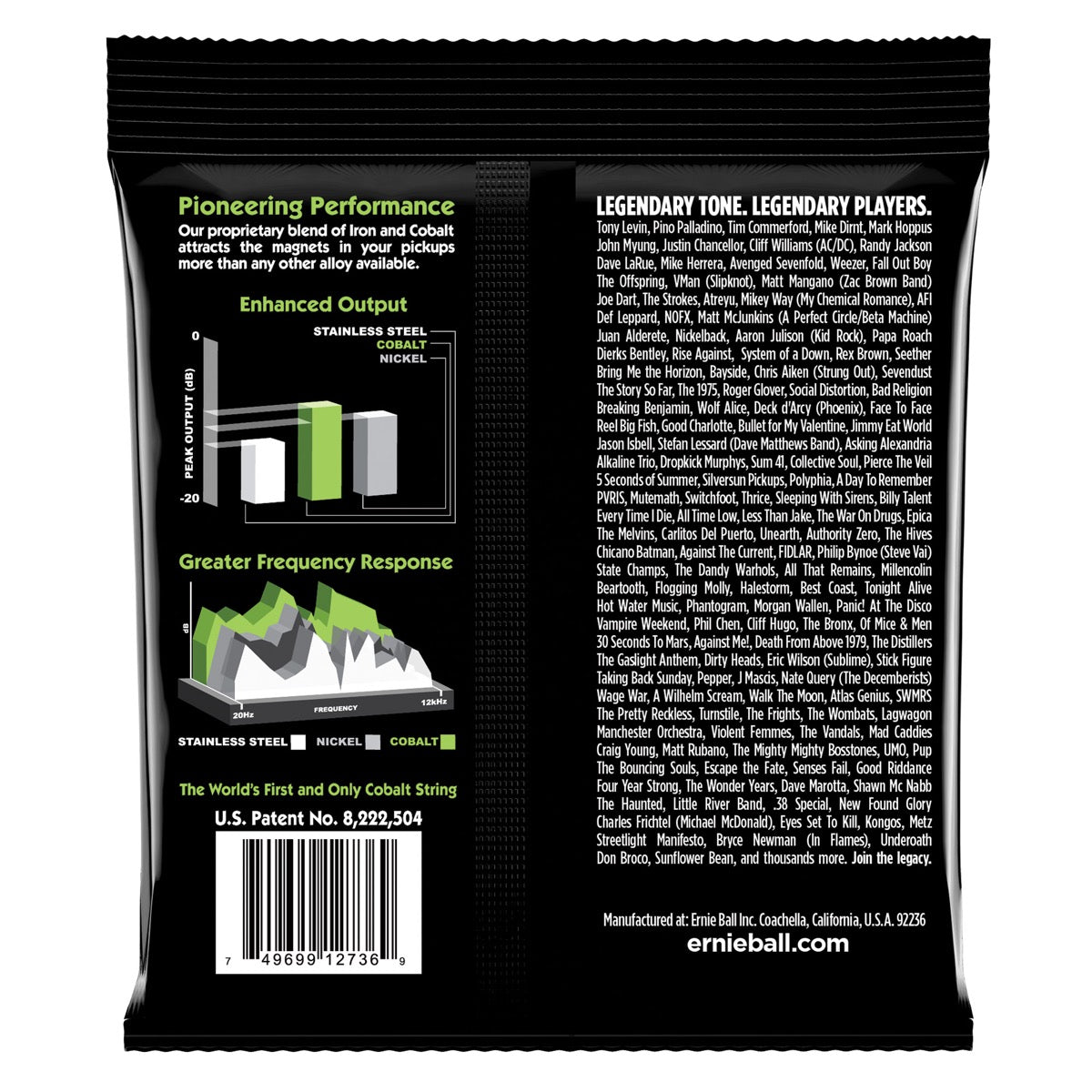 Ernie Ball  2736  Cobalt 5-String Regular Slinky Bass Guitar String, 45-130 Gauge