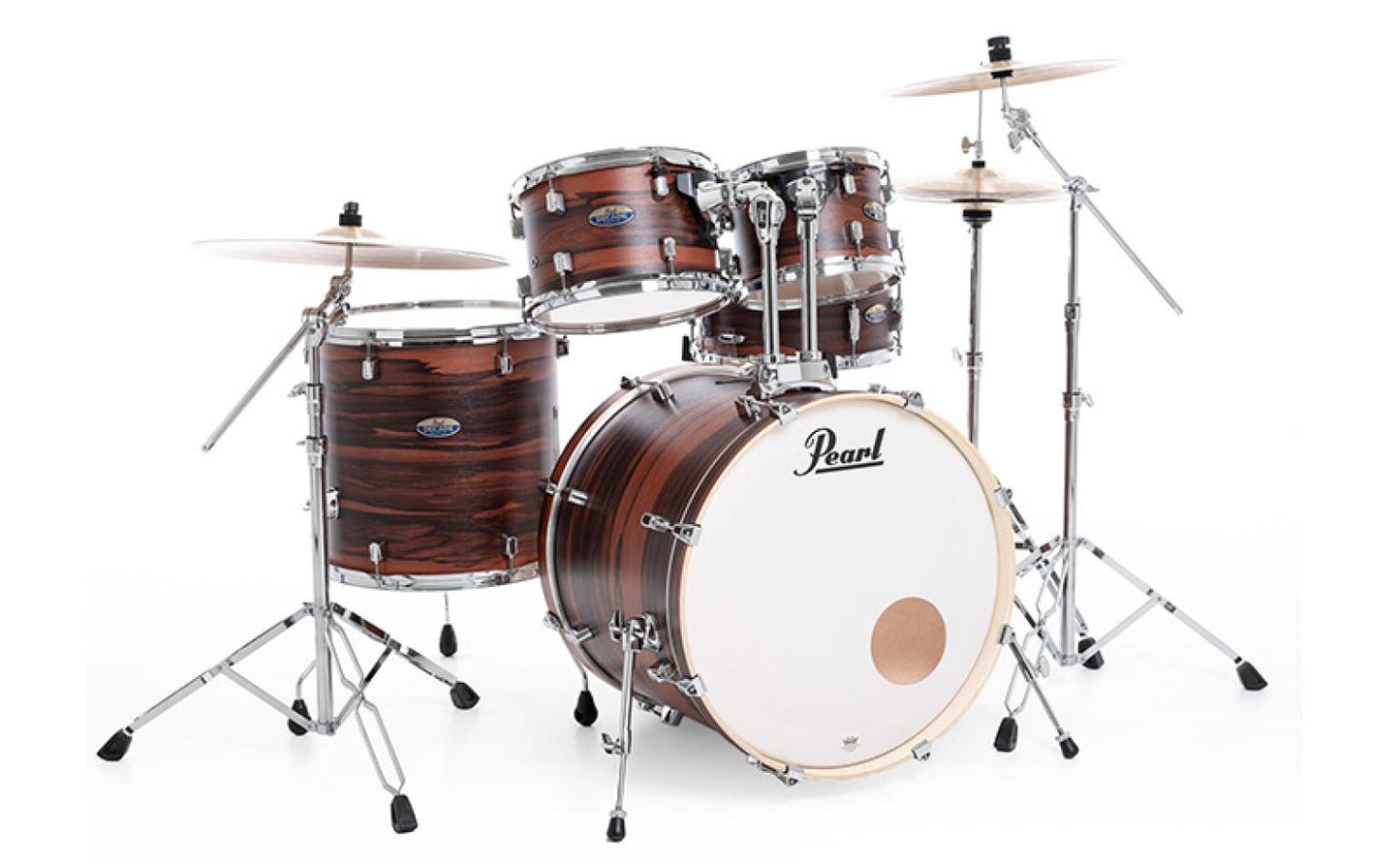 Pearl Decade Maple Exotic 22" Drum Kit w/HW in Matte Dark Walnut