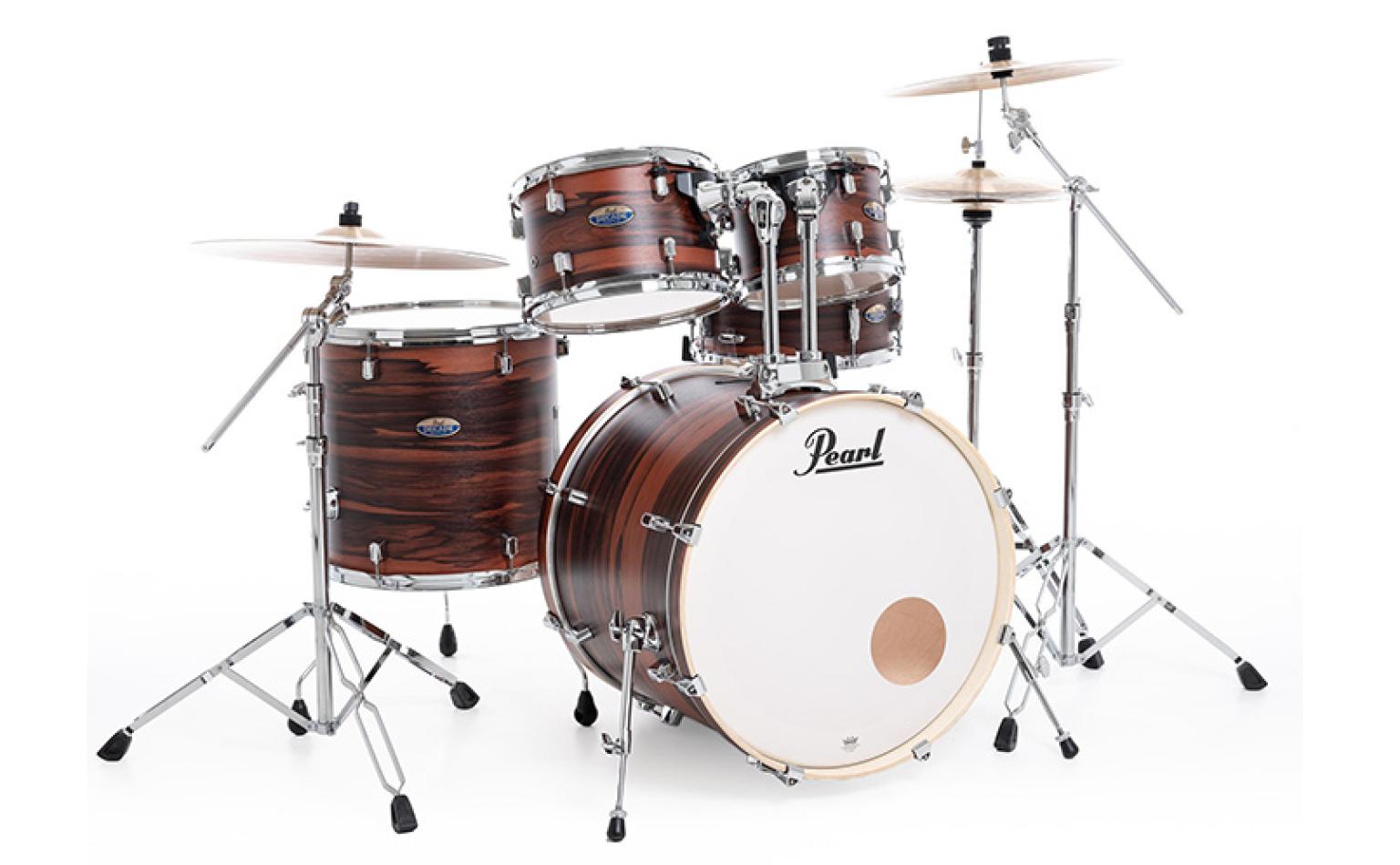 Pearl Decade Maple Exotic 22" Drum Kit w/HW in Matte Dark Walnut