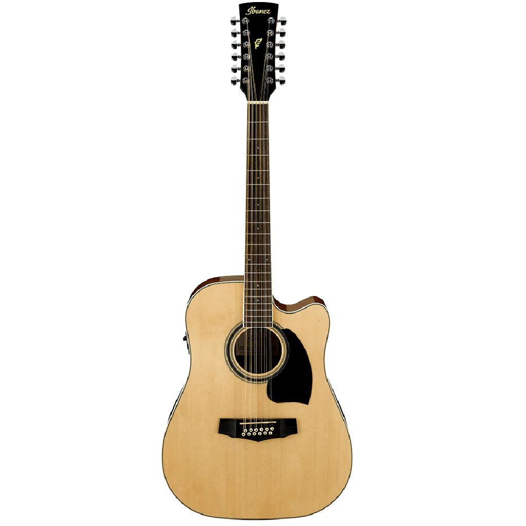 Ibanez PF1512ECE 12 String Acoustic Guitar in Natural High Gloss