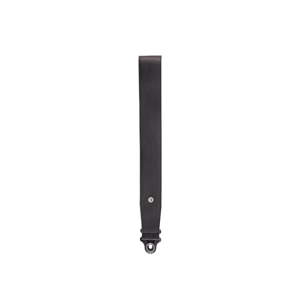 D'Addario 2.5" Comfort Leather Auto Lock Guitar Strap in Black