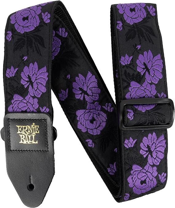 Ernie Ball Classic Jacquard Guitar Or Bass Strap in Lavender Rose
