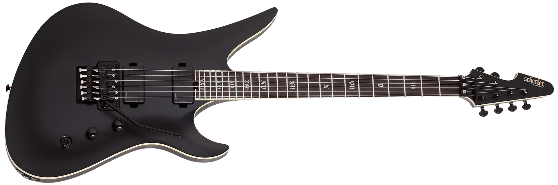 Schecter Avenger FR SLS Elite Evil Twin in Satin Black