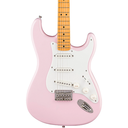 Squier Classic Vibe '50s Stratocaster HT Electric Guitar, Maple Fingerboard in Shell Pink