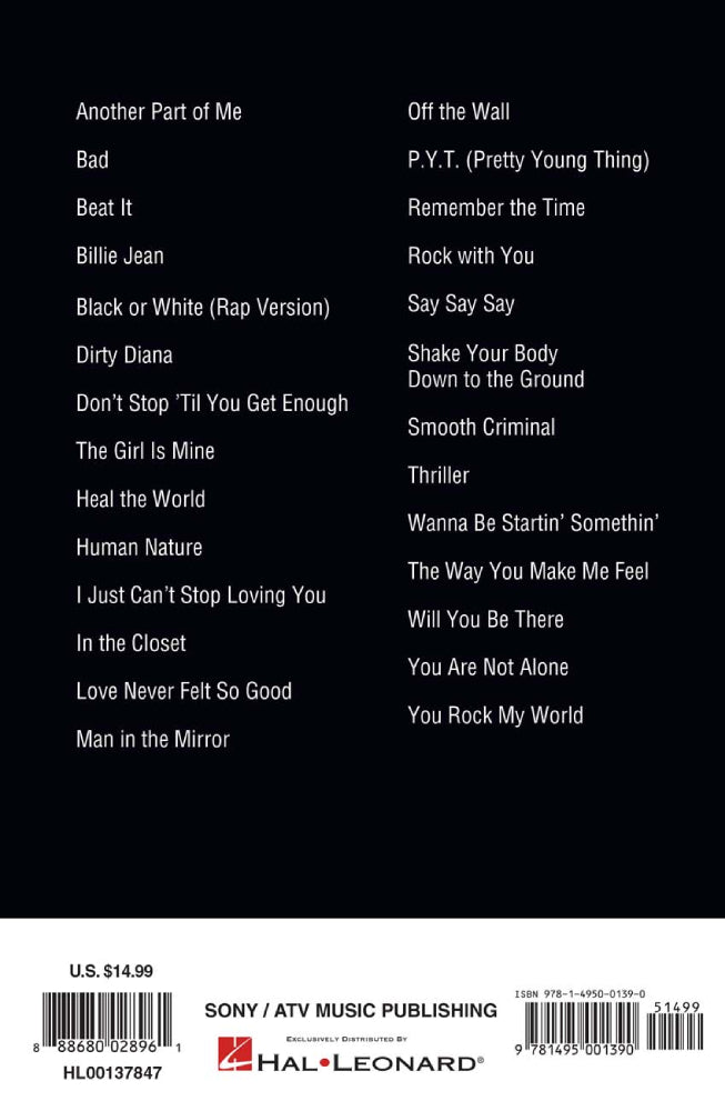 Michael Jackson Guitar Chord Songbook