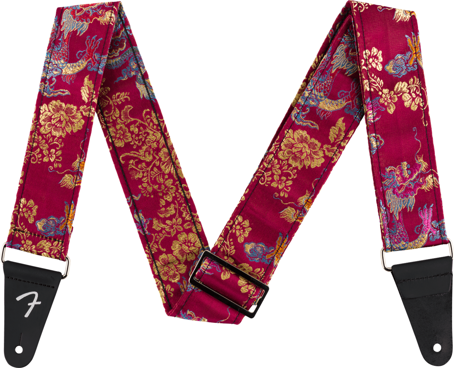 Fender Satin Dragon Strap in Wine