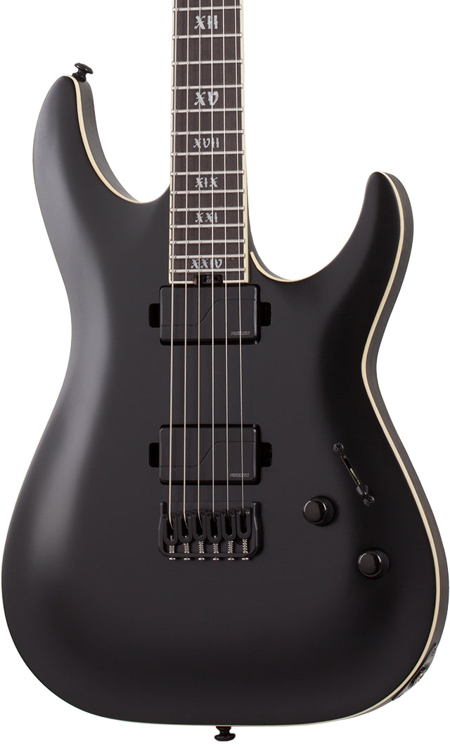 Schecter C-1 SLS Elite Evil Twin in Satin Black