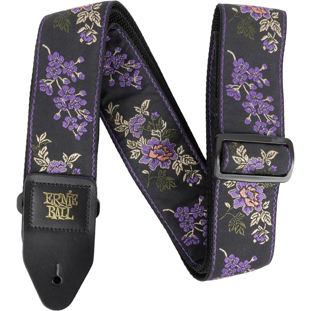 Ernie Ball Classic Jacquard Guitar Or Bass Strap in Lavender Blossom